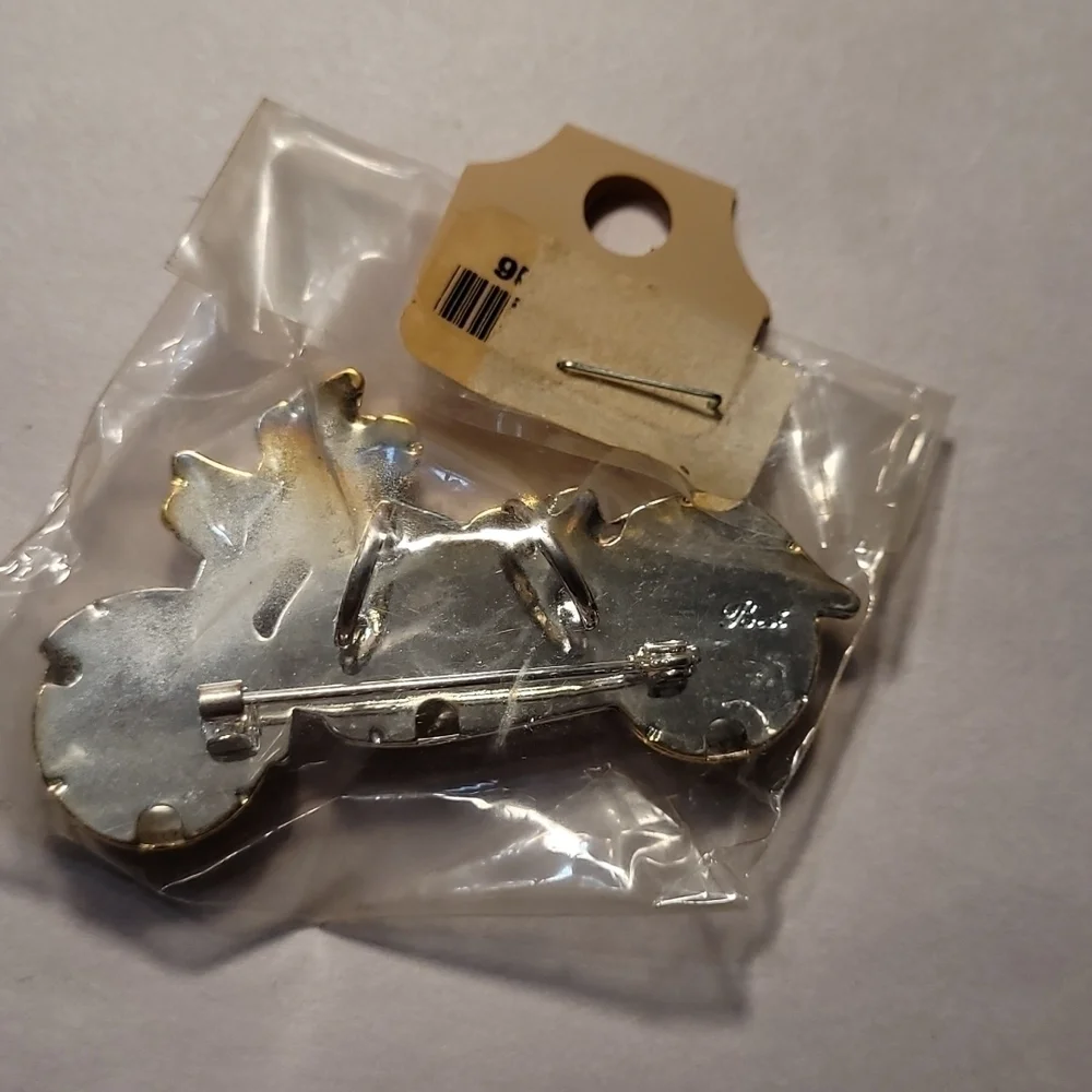 Vintage Best Motorcycle Brooch or Necklace NWT